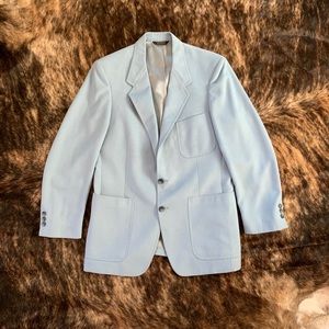 Vintage Light Blue Ultrasuede 1970s Blazer